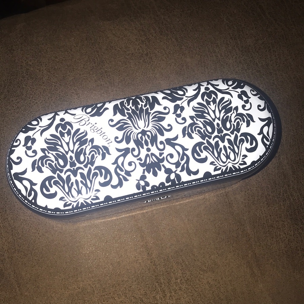 Brighton Eye Glass Case-Black/White Floral Print